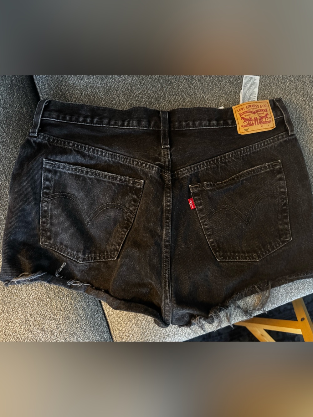 Levi's Black Cutoff Denim Women's Shorts